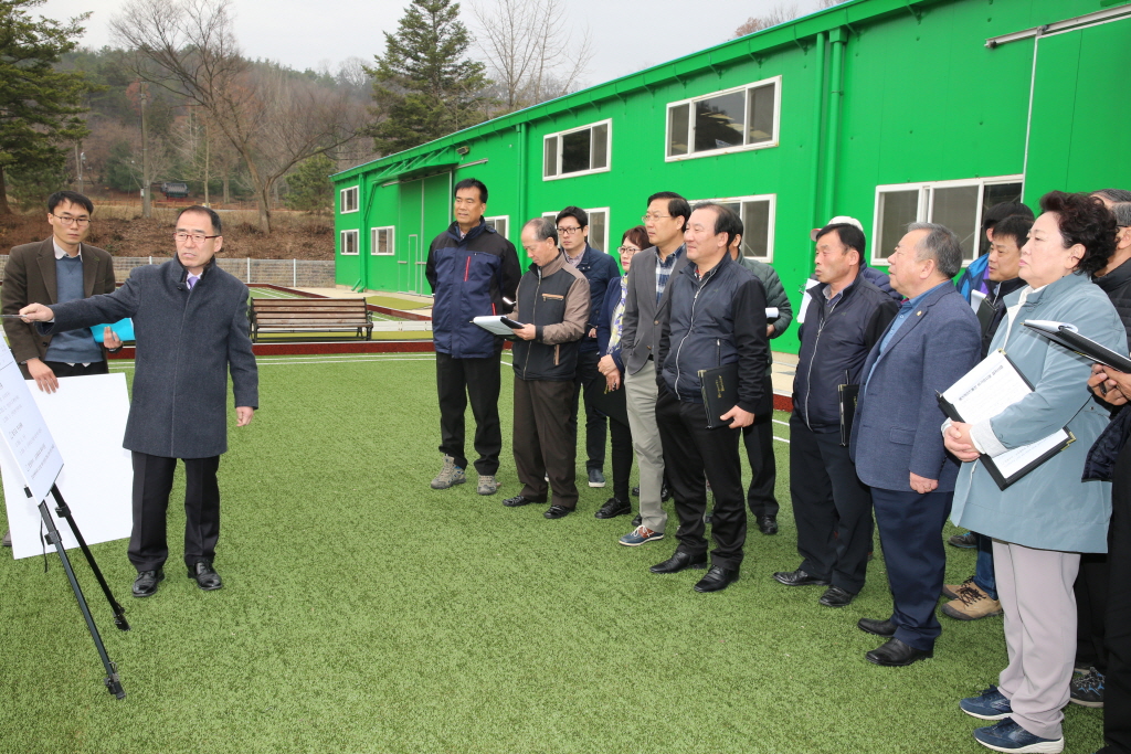 예산 게이트볼장 비가림시설 설치사업장 답사