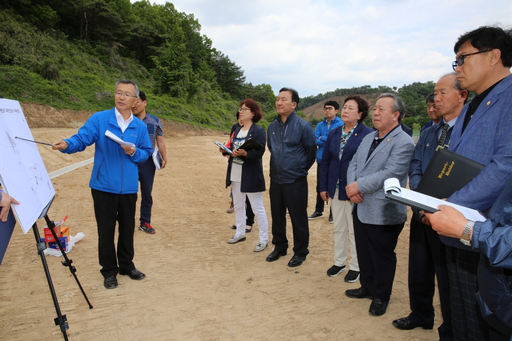 추모공원 도로정비 및 공설묘지 확장 사업장 답사