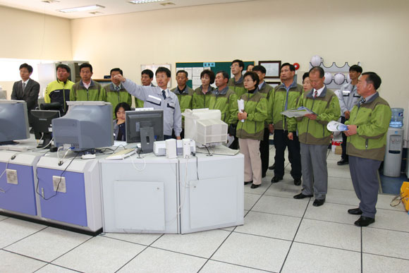 중앙제어실에서의 설명