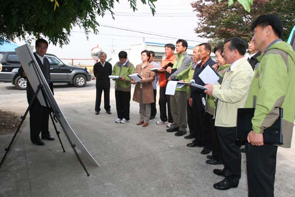 국민관광지진입도로 보도설치사업장 답사