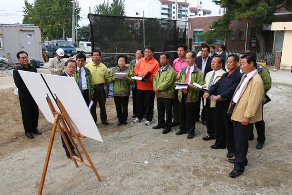 신양면 복지회관 신축사업장 답사