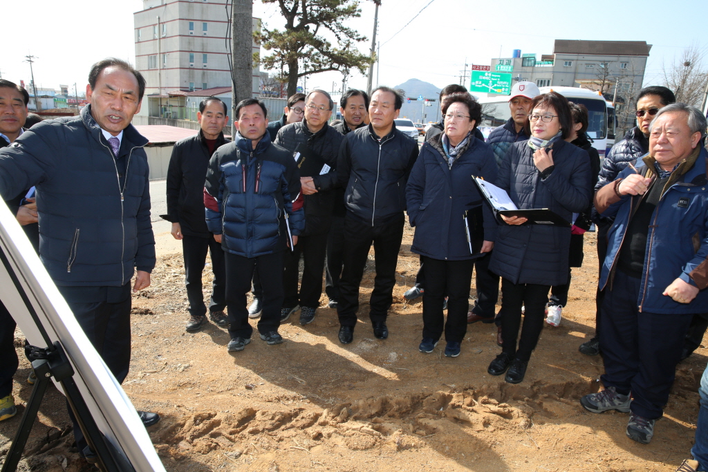 삽교 상하1리 진출입로 정비사업장 답사